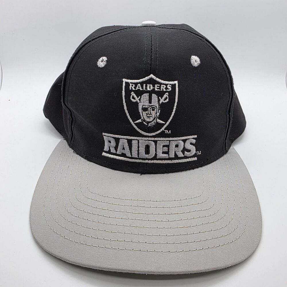Vintage Oakland Raiders Snapback Hat Two Tone Eastport Spellout